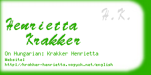 henrietta krakker business card